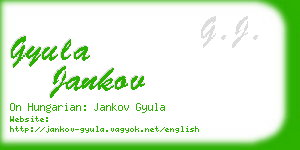 gyula jankov business card